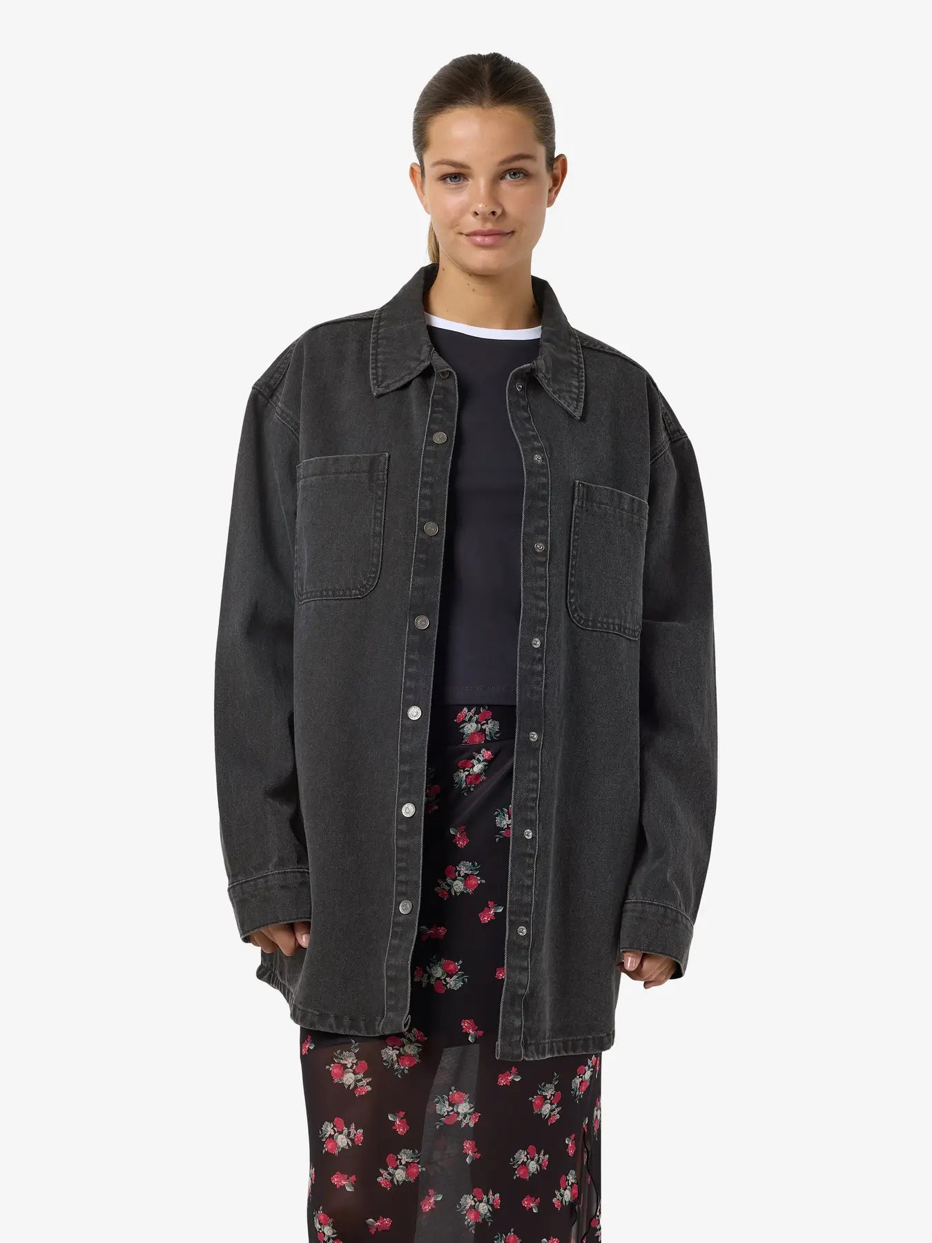 Alva Denim Shirt-BLK- Noisy May
