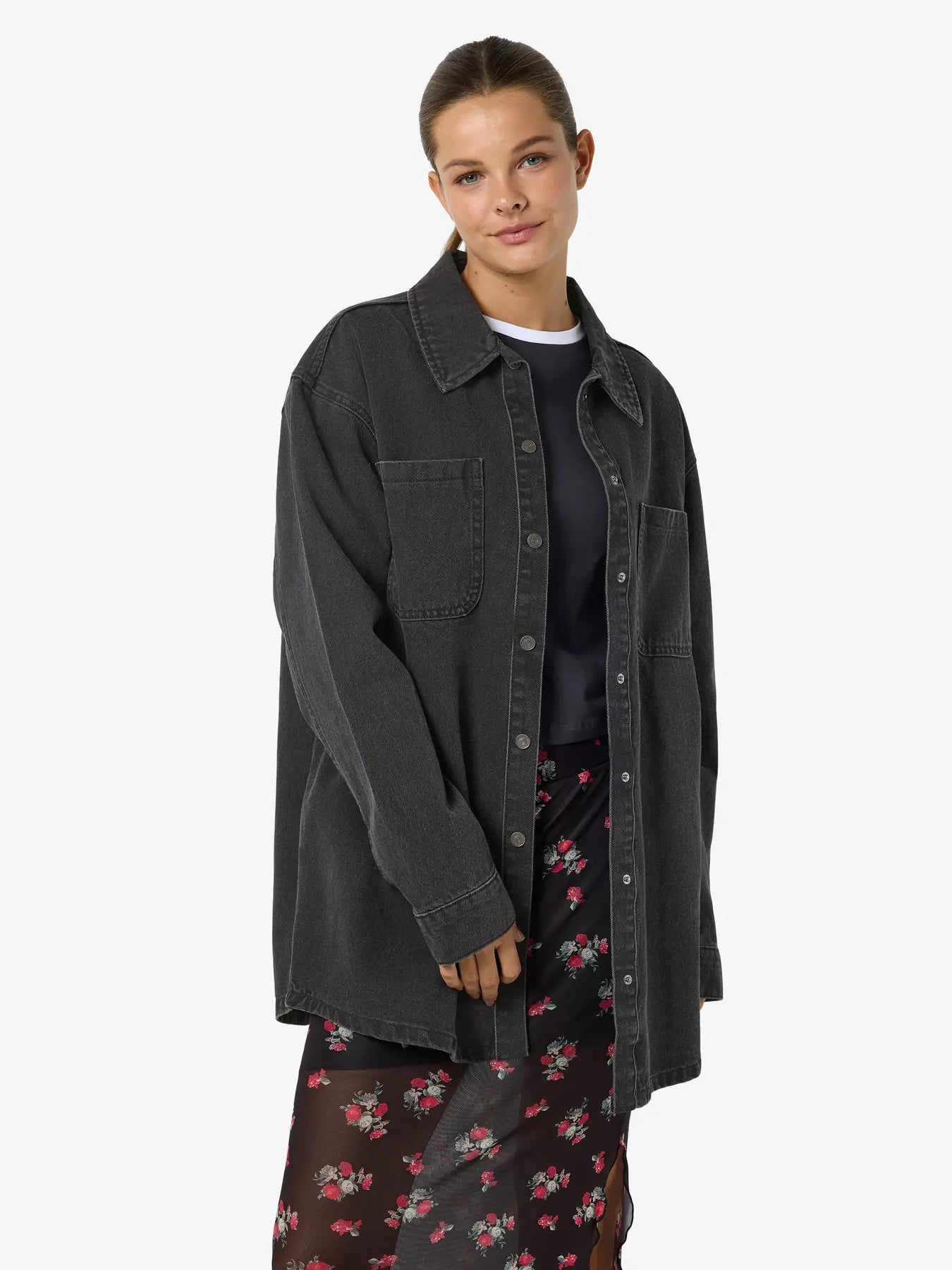 Alva Denim Shirt-BLK- Noisy May