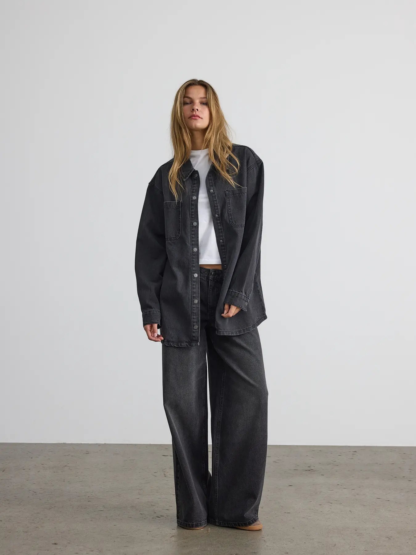 Alva Denim Shirt-BLK- Noisy May