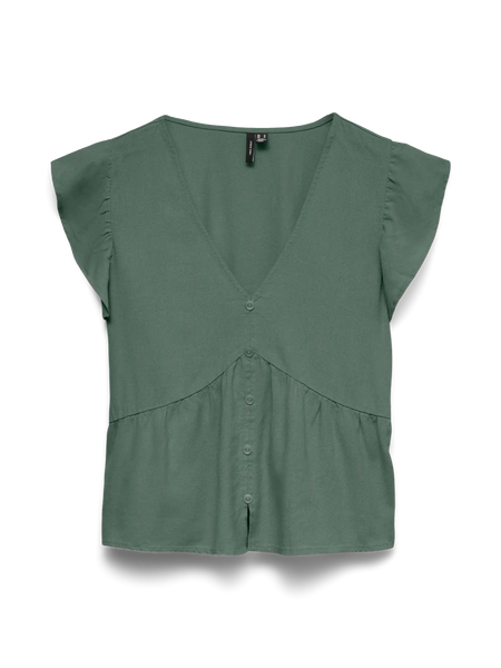 Mylo Button Front Blouse-Ivy-Vero Moda - Uforia Muse 