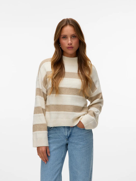 Inez Highneck Knit Pullover-Vero Moda