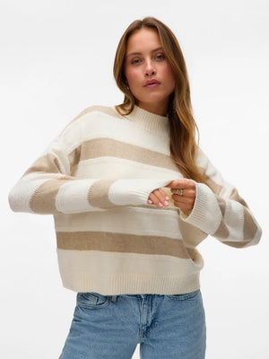 Inez Highneck Knit Pullover-Vero Moda